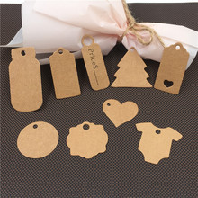 100pcs multi-shape Blank Kraft Paper Tags Garment Tag Heart/ Bottle /Round /Heart/clothes Shape Gift Tag  DIY Price Label Cards 2024 - buy cheap