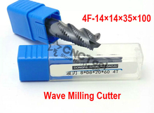 wave carbide  milling cutter 4F-14.0MM,14*14*35*100MM alloy Rough milling cutter ,CNC milling machine,CNC milling tools, Nc tool 2024 - buy cheap