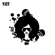 YJZT 13*12.9CM African Woman Girl Sexy Africa Vinyl interesting Car Sticker Decal Black Silver C20-0107 2024 - buy cheap