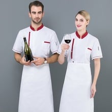 Cooks Wear Short Sleeves Thin Hotels Restaurants Men Women Work Clothes Plus Size Breathable Fast Food Shop Chef Uniform H2068 2024 - buy cheap