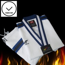 Roupas de taekwondo wtf para adultos e crianças, uniforme de treino 100% algodão para outono e inverno de manga comprida 2024 - compre barato