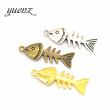 YuenZ 8pcs 3 color Antique Sliver animal fish Charm DIY metal charms for jewelry making 26*12mm D708 2024 - buy cheap