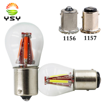 YSY-bombilla de giro inverso para coche, lámpara DRL blanca/roja de 12V, 50X, 4 chips de filamento LED P21W ba15s, 1156 1157 BAY15D S25 2024 - compra barato