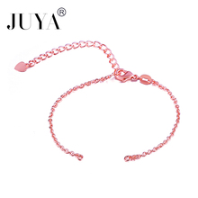 Corrente para pulseira, corrente ajustável dourada, rosa, dourada, para pulseiras, fazer jóias, ligação diy para conector, acessórios charmosos, 2019 2024 - compre barato