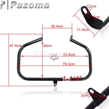 Pazoma-Barra de choque delantera para motocicleta, protección de motor para Harley Softail FL, color negro, 1986-1999 2024 - compra barato