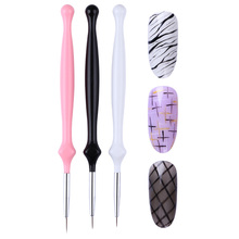 3Pcs Nail Liner Brush Set Acrylic UV Gel Polish Painting Pen Brush Black Handle Mixed Size Nail Art Decoration Design Tools 2024 - buy cheap