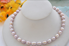 CB70 hermoso collar de perlas cultivadas de agua dulce de arroz lavanda de 17 "12mm 2024 - compra barato