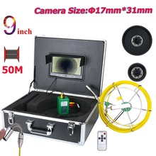 MAOTEWANG 50M Drain Pipe Sewer Inspection Camera System 9 inch 17mm Pipe Sewer Inspection Video Camera  1000 TVL 2024 - buy cheap
