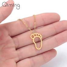 Cute Baby Feet Boho Necklace Baby Shower Collar Mom Fashion Gold Jewelry Accessories fashion Chain Lovely Pendant Brand Necklace 2024 - compre barato