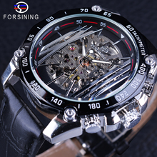 Forsining-reloj mecánico Steampunk para hombre, deportivo, militar, mecanismo a la vista transparente, automático, creativo 2024 - compra barato