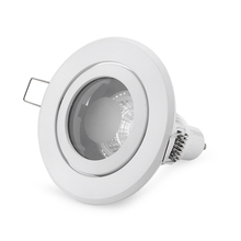 4W GU10/MR16 spot light Trim Rings Round Fitting Frost White Zinc Alloy Glass Casing Lamp Frame 2024 - buy cheap
