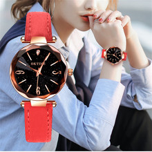 Duobla reloj mujer relojes cielo estrellado cielo relogio femenino diseño Retro de cuero banda analógica de aleación de cuarzo reloj de pulsera reloj de mujer P # 2024 - compra barato