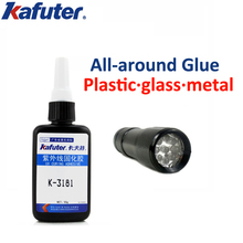Kafuter 50 г K-3181 Универсальный УФ-клей акриловый клей прозрачный пластиковый металлический стеклянный ультрафиолетовый клей с УФ-лампой для резки 2024 - купить недорого