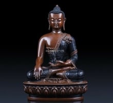 8'' Red bronze copper tibetan buddhism Sakyamuni tathagata Medicine Buddha 2024 - buy cheap