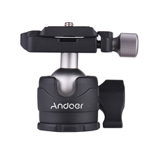 Andoer Camera Mini Tabletop Ball Head 360 Degree Video Tripod Ballhead Mount with Quick Release Plate for Canon Nikon Sony 2024 - buy cheap