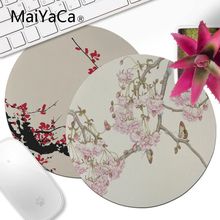 MaiYaCa Top Quality cherry Blossom Gamer Speed Mice Retail Small Rubber Round Mousepad DIY Customized Personal gaming Mouse Pad 2024 - buy cheap