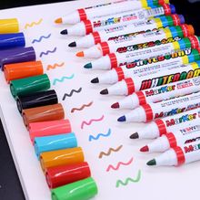 Free shipping 12 Colors/pack Refillable Whiteboard marker Dry and Wet erasable marker pen set 2024 - buy cheap