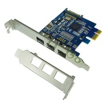 PCI-Express плата контроллера PCIE Combo 3x 1394b, порты Firewire, Чипсет TI 1394, sata Блок питания с низким кронштейном 2024 - купить недорого