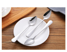 1PC Fruit Spoons Thick Stainless Steel Grapefruit Spoon Dessert Serrated Edge Ice Spoon PO 001 2024 - buy cheap