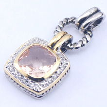 New Morganite Woman 925 Sterling Silver Crystal pendant TE359 2024 - buy cheap