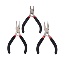 1 pack 11~12.5cm Black Carbon Steel Ferronickel Jewelry Plier Tool Kit Sets with Side Cutter Round Nose and Chain Nose Pliers 2024 - buy cheap