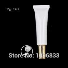 15G Cosmetic Cream Packaging Tubes with Gold Lid, BB Cream Hand Cream Packing Soft Bottles, White Eye Cream Tube, 100pc/Lot 2024 - buy cheap