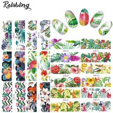 Rolabling Water Transfer Decal Nail sticker Decoration Summer Flower Leaves Series Nail Art Stickers Manicure Wraps 2024 - buy cheap