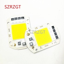 10 pces led cob lâmpada chip 50w chip 110v 220v entrada inteligente ic apto para diy conduziu a luz de inundação branco frio branco quente lâmpada de rua