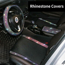 Summer Car Seat Cover Diamond Rhinestone Auto Seat Cushion Interior Accessories Universal Size Ice Silk Breathable Seats Covers 2024 - buy cheap