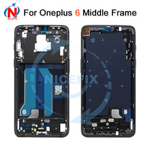 Piezas de repuesto para marco medio One plus 6, Original, marco frontal LCD, bisel, piezas de reparación de chasis, Oneplus 6 2024 - compra barato