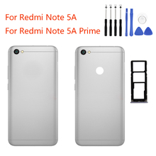 Para Xiaomi Redmi Note5A/Note5A batería Prime cubierta trasera carcasa trasera Metal puerta trasera soporte de bandeja para tarjetas Reparación de piezas de repuesto + herramienta 2024 - compra barato