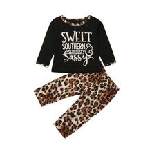 Одежда для маленьких девочек, футболка, платье + леопардовые штаны, комплект из 2 предметов 2024 - купить недорого