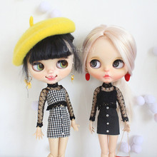 1 Set Lovely 1/6 Doll Clothing Sun-top + Skirt + Shirts Suit for Blyth, Licca, Azone, OB24 Doll Clothes Accessories 2024 - buy cheap