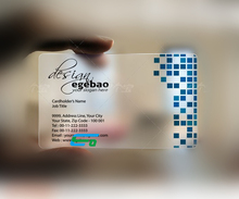 business card template for transparent PVC cards-CMYK printing services-matte faces-size 85.5X54X0.36mm 2024 - buy cheap