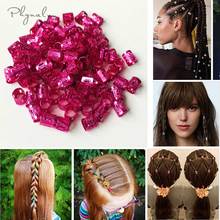 100 Pcs/Lot Dreadlocks Beads Adjustable Hair Braid Rings Metal Hair Cuffs Clips Tubes for Hair Styling Accessories Tools 2024 - buy cheap