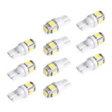 10Pcs White T10 W5W 5050 5SMD Car LED Wedge Light 168 194 192 DC 12V License Plate Bulbs Marker Light Reading Dome Lamp 2024 - buy cheap