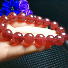 Natural Crystal Beads Bracelet Red Ice Strawberry Quartz 14mm AAAA 2024 - buy cheap