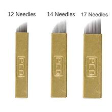 50PCS PCD 12 Pin Permanent Makeup Eyebrow Tatoo Blade Microblading Needles For 3D Embroidery Manual Tattoo Pen Machine 2024 - buy cheap