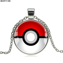 Colar pokemon com pingente, charme de pedra preciosa para amantes do aniversário, colar de bolso de monstro para mulheres, homens 2024 - compre barato