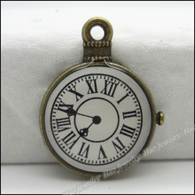 30pcs Vintage Charms Clock Pendant  Antique bronze Fit Bracelets Necklace DIY Metal Jewelry Making 2024 - buy cheap
