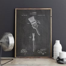 Paintbrush patent, Art Studio Decor, wall art , posters,Craft room decor, print,blueprint, gift idea,wall Decorations 2024 - buy cheap