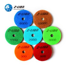 Z-LION 3" 7pcs/Set Diamond Fiber Sponge Polishing Pads Wet Use Sanding Pad 75mm Granite Marble Diamond Polishing Tool 2024 - buy cheap