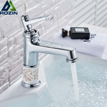 Bright Chrome Bathroom Faucet Deck Mounted Hot Cold Mixer Tap for Basin Single Handle Brass Washing Tap One Hole Mixer Crane 2024 - buy cheap