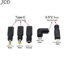 JCD-Adaptador de carga USB 3,1 tipo C, conector hembra a Micro USB, 4,8mm x 1,7mm/5,5x2,1, macho, DC 2024 - compra barato