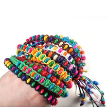 1pc Wholesale Wood Beads Braid Handmade Friendship Bracelets For Women Men Children Fashion Jewelry 13colors 2024 - buy cheap
