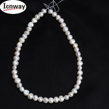 5strands Natural AA baroque white freshwater Pearl 8-9mm For Jewelry Making 15inches DIY necklace FreeShipping Wholesale 2024 - buy cheap