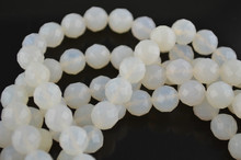 10mm Natural White Stone 64 Cutting Faceted Round Beads 2024 - buy cheap