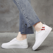 Spring Autumn Women Flats Lace Up Casual Shoes Pu Leather Sneakers Woman Shoes Espadrilles White Shoes Sports Ladies Shoes C7018 2024 - buy cheap