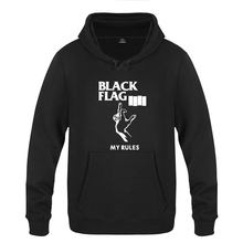 Black Flag Rock Rap Music Sweatshirts Men 2018 Mens Hooded Fleece Pullover Hoodies 2024 - buy cheap