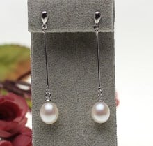 Pendientes de gota para boda, joyería de perlas naturales de 8-9mm de tamaño, joyería de perlas de agua dulce 2024 - compra barato